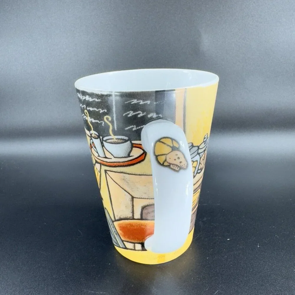 Sylvie Bourbonniere Coffee‎ Mug Mugs Joie de Vivre Cups Mugs Bakery Cafe Set 2